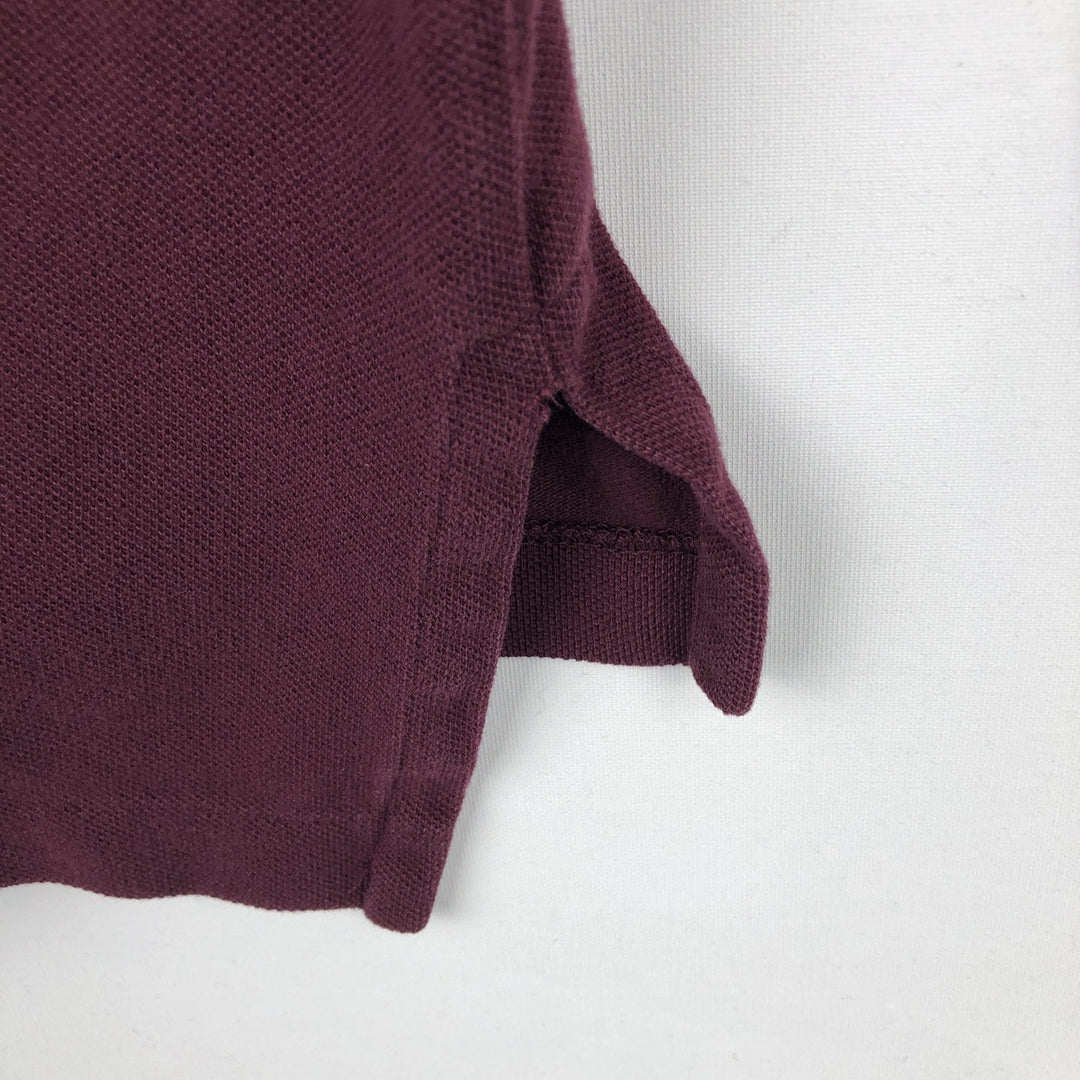 Ralph Lauren POLO by Ralph Lauren long sleeve polo shirt, men's XL size cotton red type reddish brown Vintage Second Hand