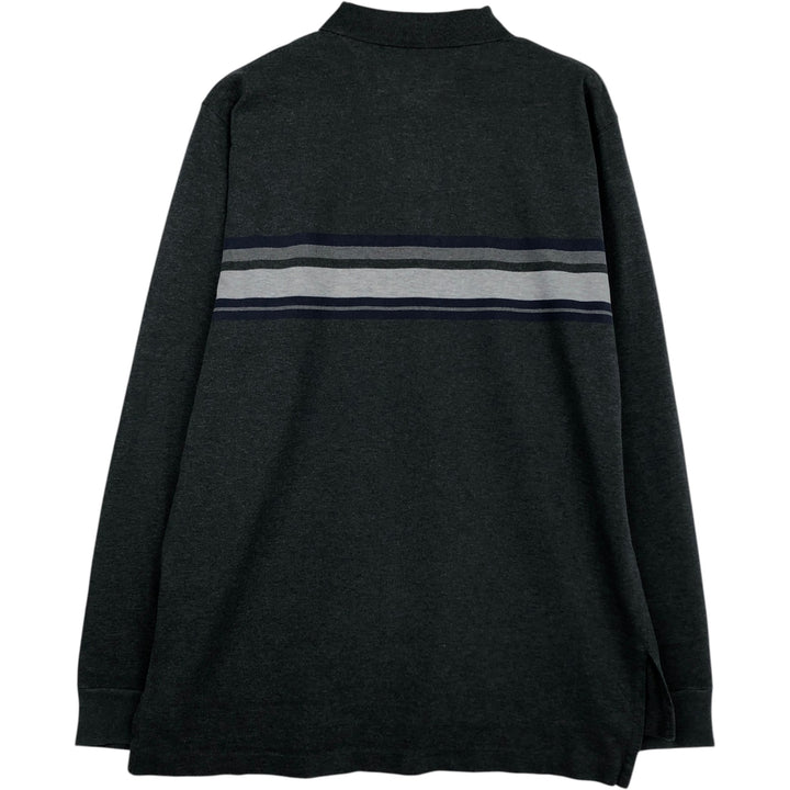 Ralph Lauren POLO by Ralph Lauren long sleeve polo shirt, men's size L cotton gray type Vintage Second Hand
