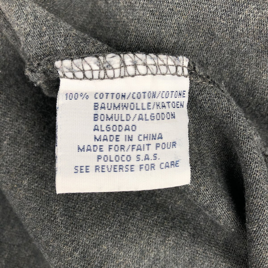 Ralph Lauren POLO by Ralph Lauren long sleeve polo shirt, men's size L cotton gray type Vintage Second Hand
