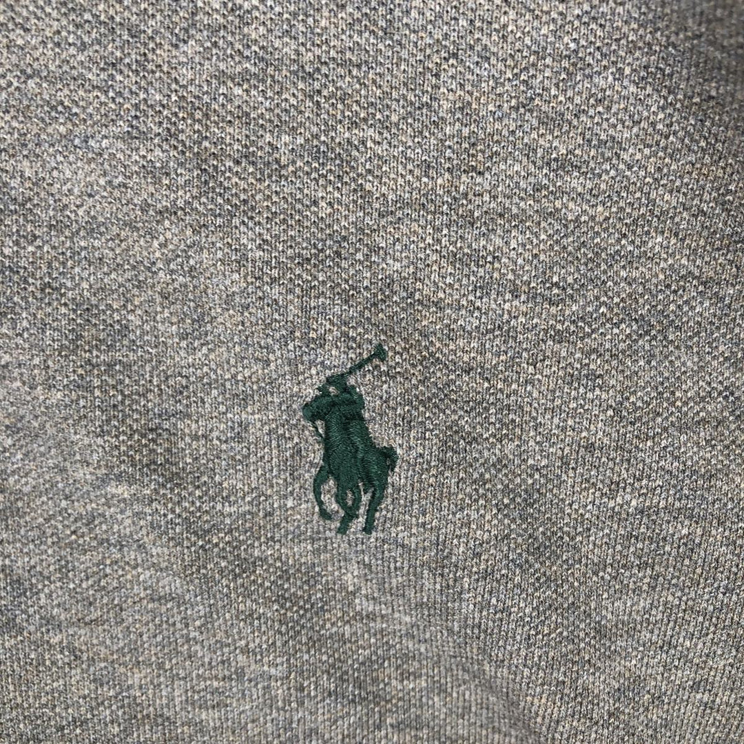 Ralph Lauren POLO by Ralph Lauren long sleeve polo shirt, men's size L cotton Charcoal Vintage Second Hand