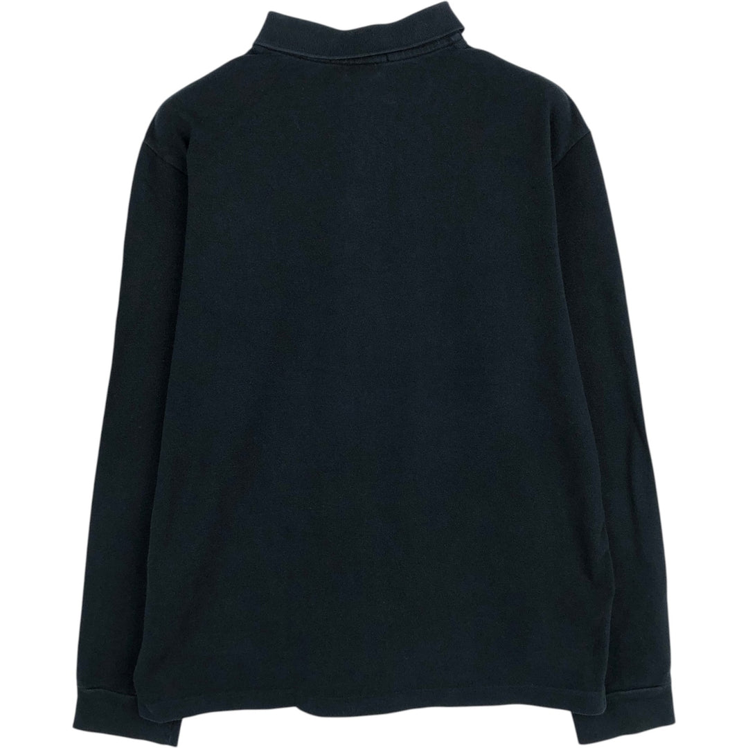 Ralph Lauren POLO by Ralph Lauren SLIM FIT Long-Sleeve Polo Shirt, Men's Size XL (approx.) cotton black type Vintage Second Hand