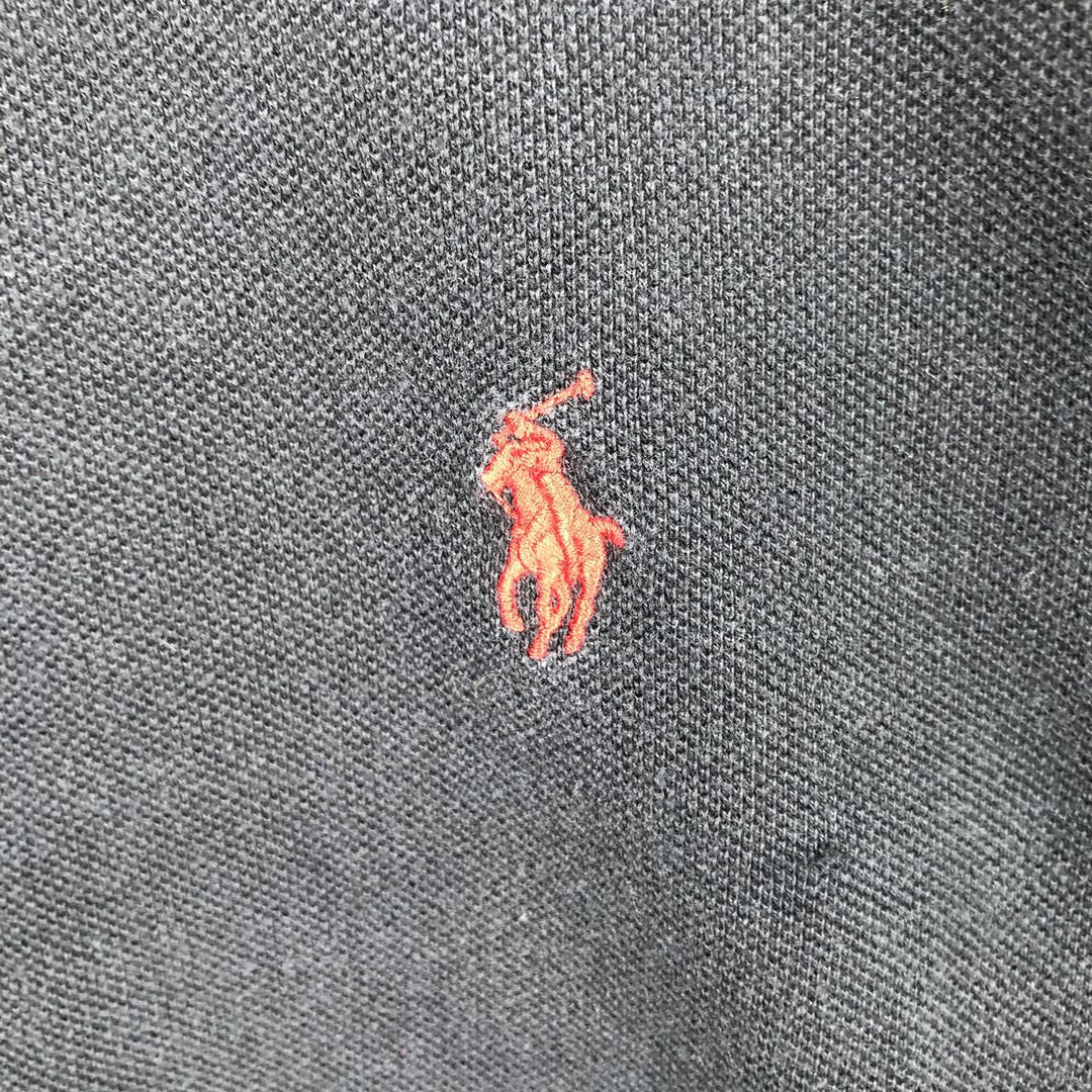 Ralph Lauren POLO by Ralph Lauren SLIM FIT Long-Sleeve Polo Shirt, Men's Size XL (approx.) cotton black type Vintage Second Hand
