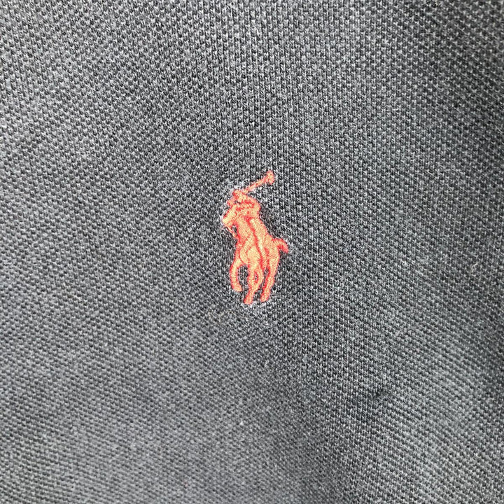Ralph Lauren POLO by Ralph Lauren SLIM FIT Long-Sleeve Polo Shirt, Men's Size XL (approx.) cotton black type Vintage Second Hand