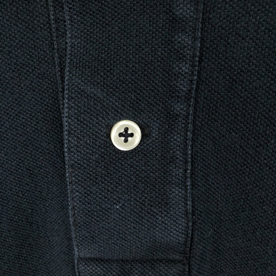 Ralph Lauren POLO by Ralph Lauren SLIM FIT Long-Sleeve Polo Shirt, Men's Size XL (approx.) cotton black type Vintage Second Hand