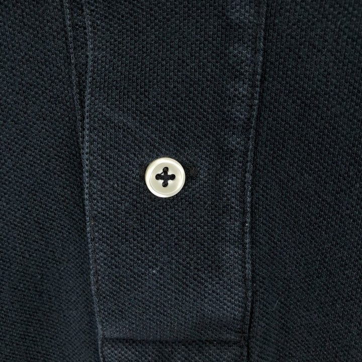 Ralph Lauren POLO by Ralph Lauren SLIM FIT Long-Sleeve Polo Shirt, Men's Size XL (approx.) cotton black type Vintage Second Hand