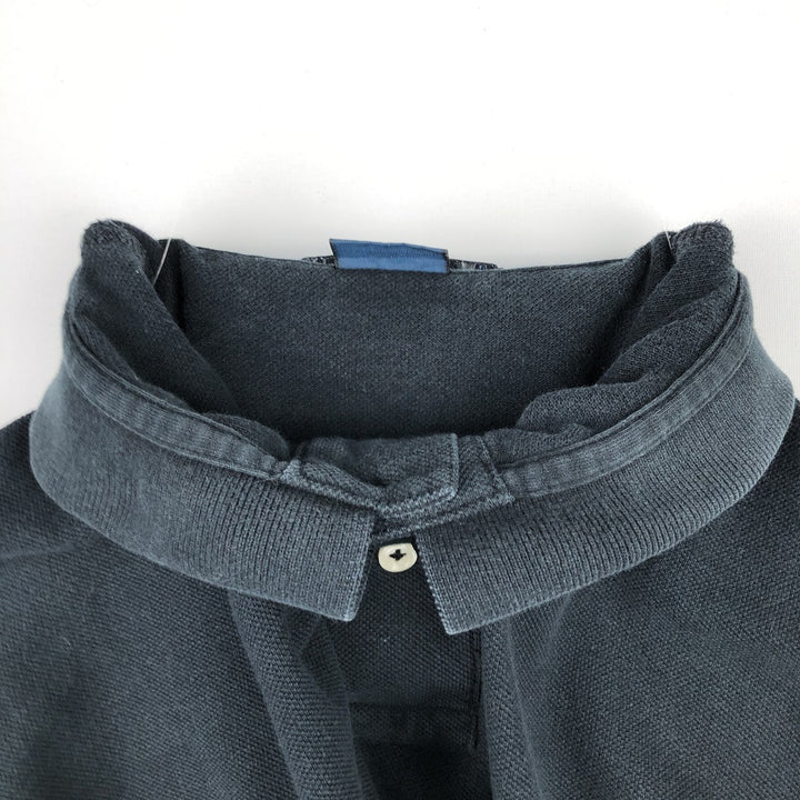 Ralph Lauren POLO by Ralph Lauren SLIM FIT Long-Sleeve Polo Shirt, Men's Size XL (approx.) cotton black type Vintage Second Hand