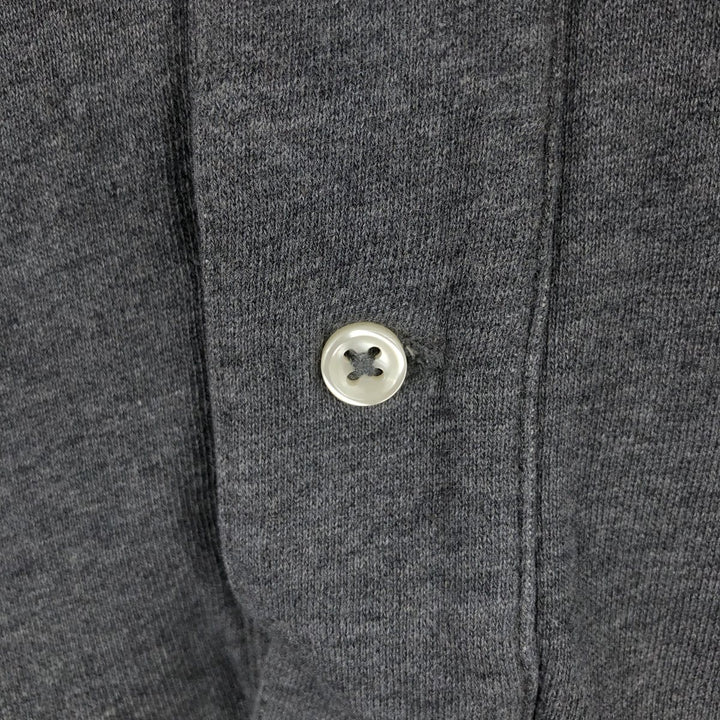 Ralph Lauren POLO by Ralph Lauren CUSTOM FIT long sleeve polo shirt, men's size L cotton Charcoal Vintage Second Hand