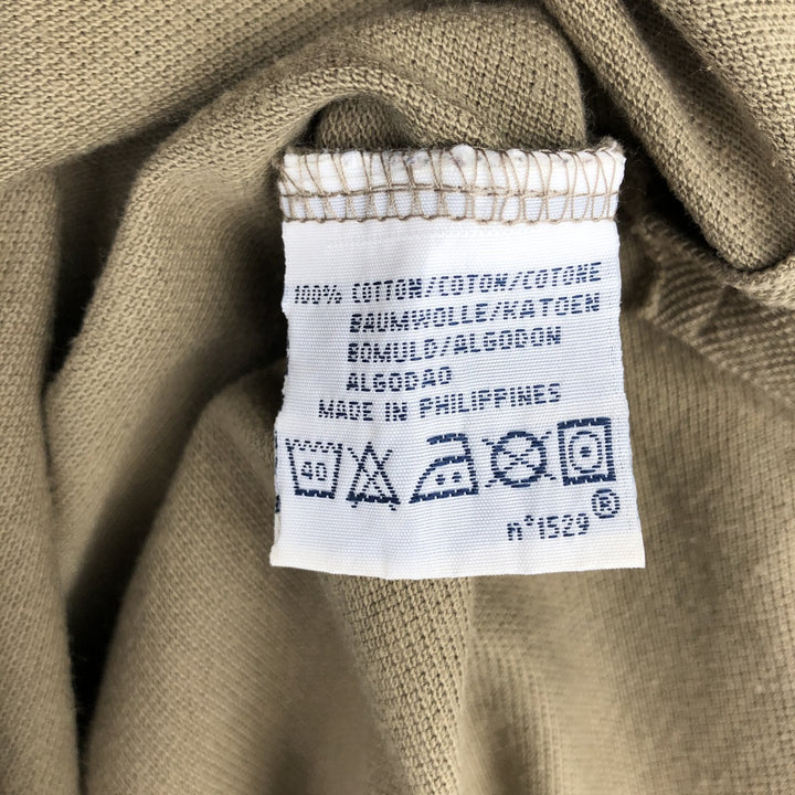 Ralph Lauren POLO by Ralph Lauren CUSTOM FIT long sleeve polo shirt, men's size M cotton beige type brown Vintage Second Hand