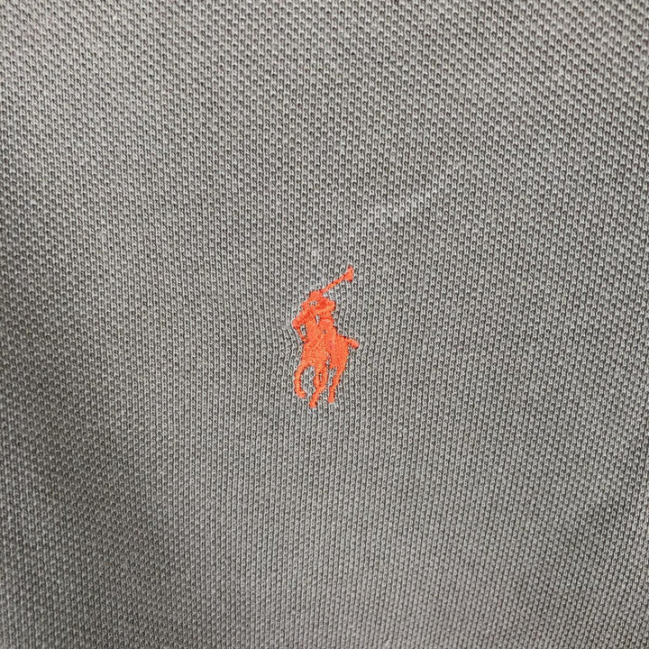 Ralph Lauren POLO by Ralph Lauren CUSTOM FIT long sleeve polo shirt, men's size M cotton beige type brown Vintage Second Hand