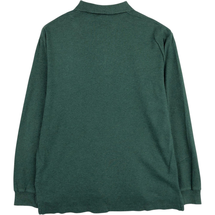 Ralph Lauren POLO by Ralph Lauren long sleeve polo shirt, men's size M cotton green type Vintage Second Hand