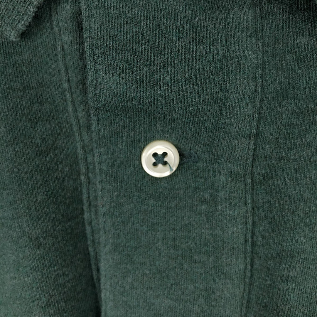 Ralph Lauren POLO by Ralph Lauren long sleeve polo shirt, men's size M cotton green type Vintage Second Hand