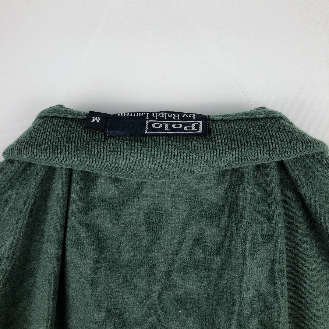 Ralph Lauren POLO by Ralph Lauren long sleeve polo shirt, men's size M cotton green type Vintage Second Hand