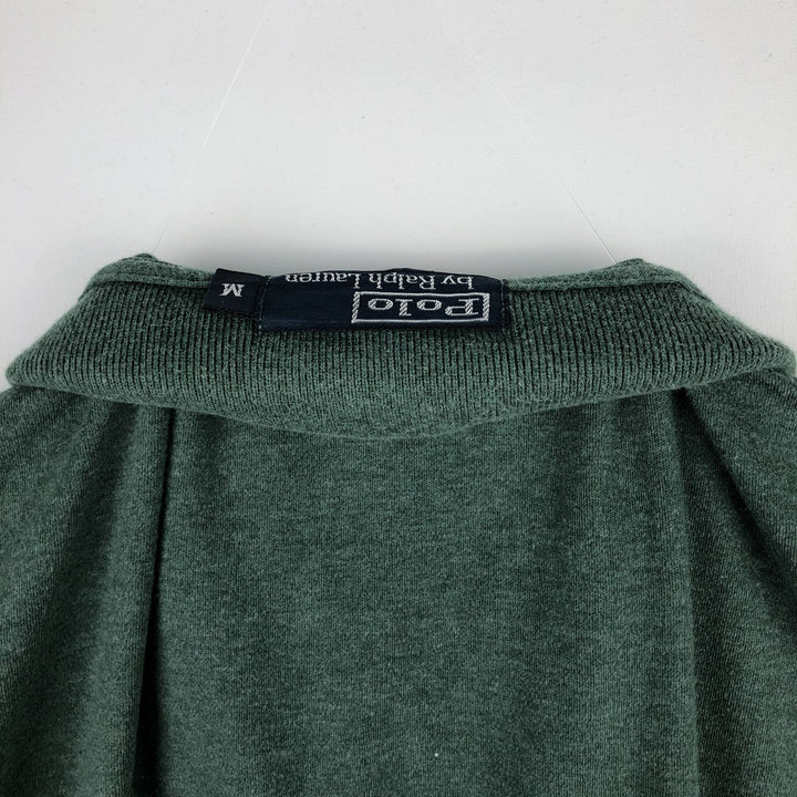 Ralph Lauren POLO by Ralph Lauren long sleeve polo shirt, men's size M cotton green type Vintage Second Hand