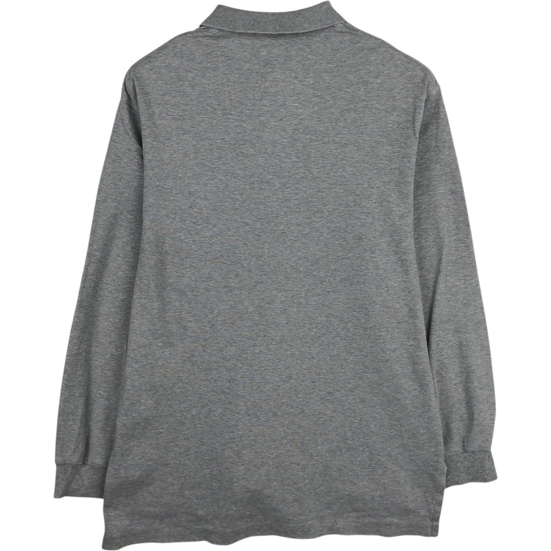 Ralph Lauren POLO by Ralph Lauren long sleeve polo shirt, men's size L cotton gray type Vintage Second Hand