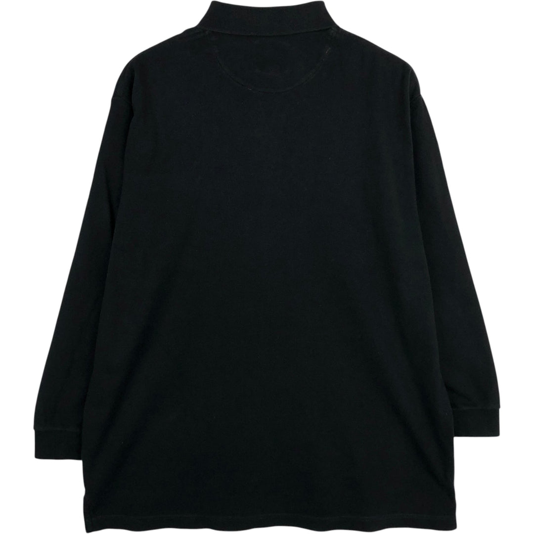 Ralph Lauren CHAPS long-sleeved polo shirt, men's size M cotton black type Vintage Second Hand