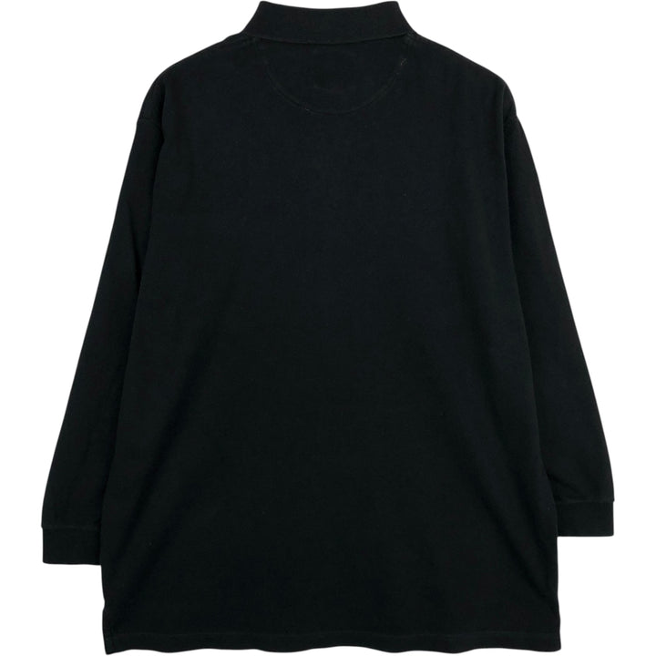 Ralph Lauren CHAPS long-sleeved polo shirt, men's size M cotton black type Vintage Second Hand