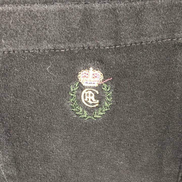 Ralph Lauren CHAPS long-sleeved polo shirt, men's size M cotton black type Vintage Second Hand