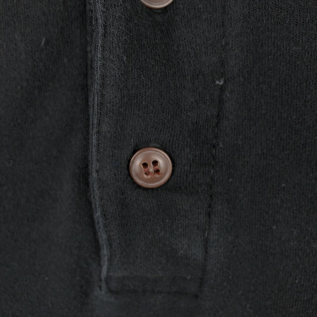 Ralph Lauren CHAPS long-sleeved polo shirt, men's size M cotton black type Vintage Second Hand