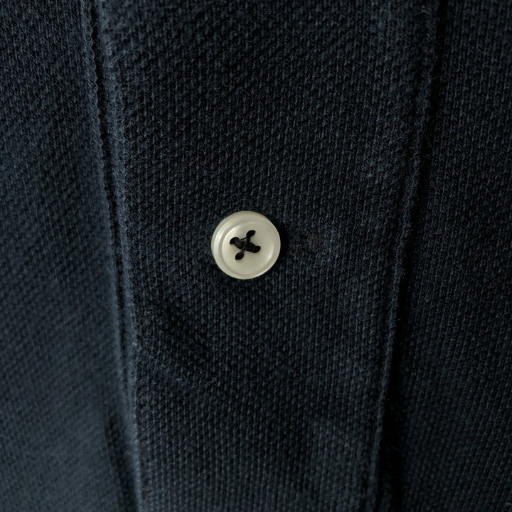 Ralph Lauren POLO by Ralph Lauren long sleeve polo shirt, men's size M cotton black type Vintage Second Hand