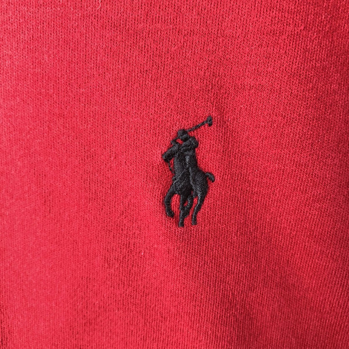 Ralph Lauren POLO by Ralph Lauren long sleeve polo shirt, men's XL size cotton red type Vintage Second Hand