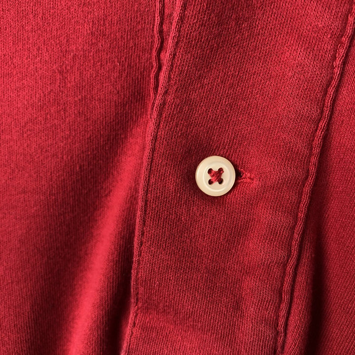Ralph Lauren POLO by Ralph Lauren long sleeve polo shirt, men's XL size cotton red type Vintage Second Hand