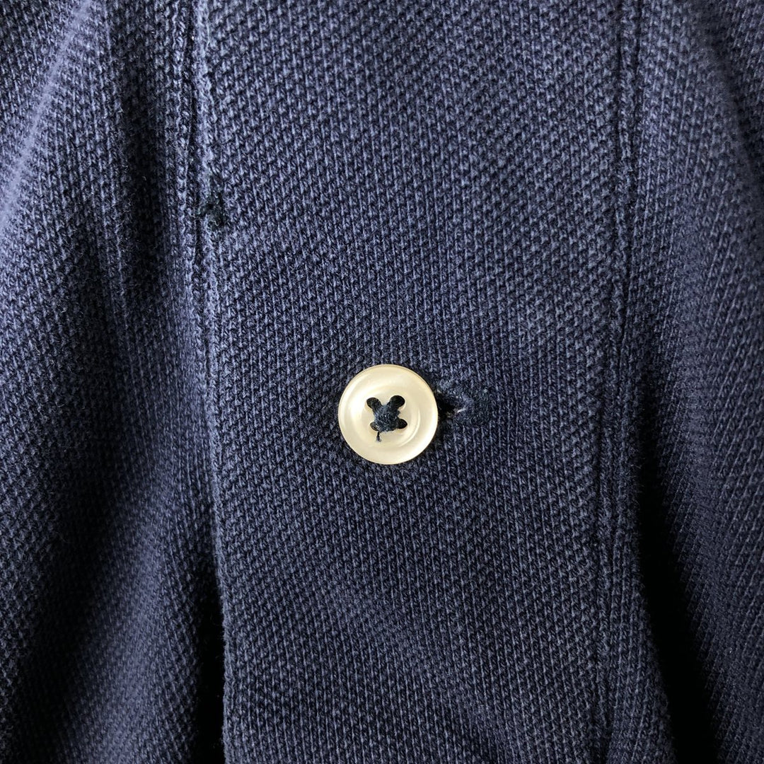 Ralph Lauren POLO by Ralph Lauren CUSTOM FIT long sleeve polo shirt, men's size M cotton navy blue type Vintage Second Hand
