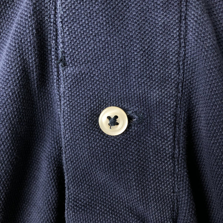 Ralph Lauren POLO by Ralph Lauren CUSTOM FIT long sleeve polo shirt, men's size M cotton navy blue type Vintage Second Hand