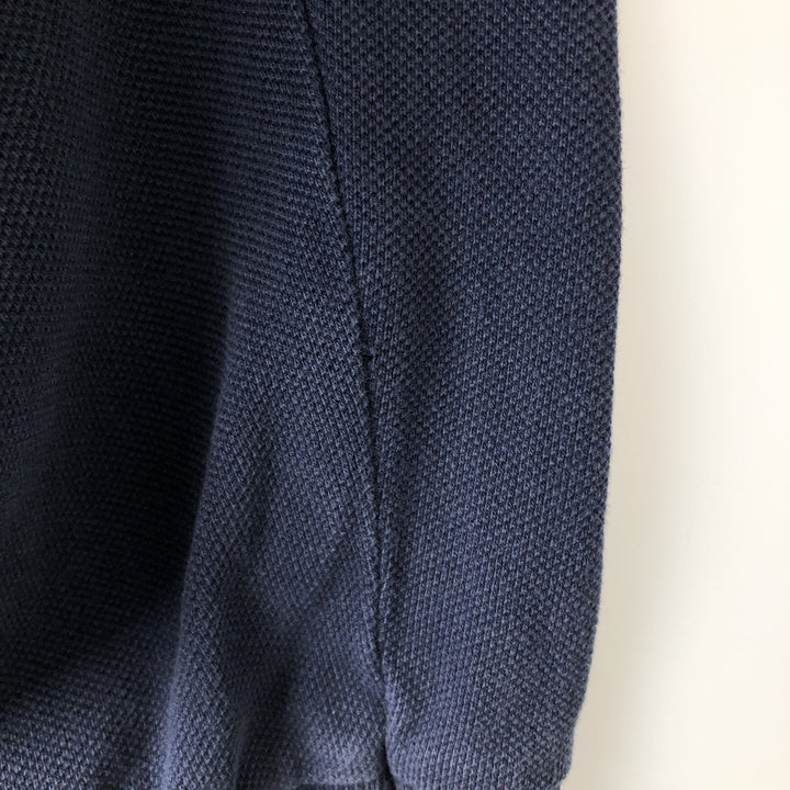 Ralph Lauren POLO by Ralph Lauren CUSTOM FIT long sleeve polo shirt, men's size M cotton navy blue type Vintage Second Hand