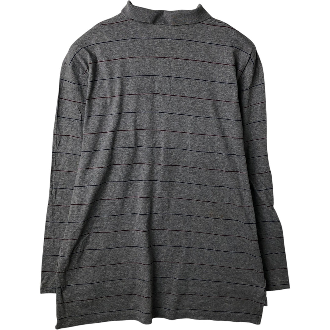 Ralph Lauren POLO by Ralph Lauren Long Sleeve Striped Polo Shirt Men's XL Pima Cotton gray type Vintage Second Hand