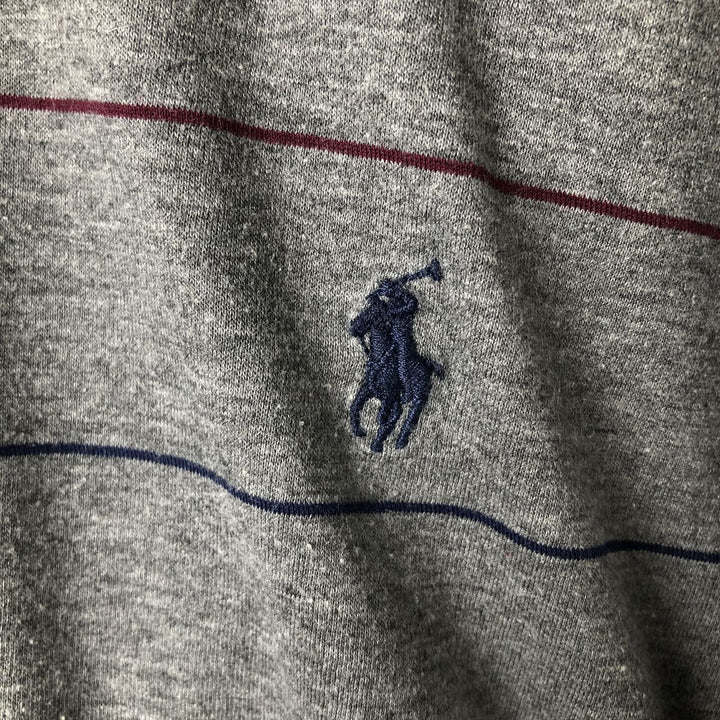 Ralph Lauren POLO by Ralph Lauren Long Sleeve Striped Polo Shirt Men's XL Pima Cotton gray type Vintage Second Hand