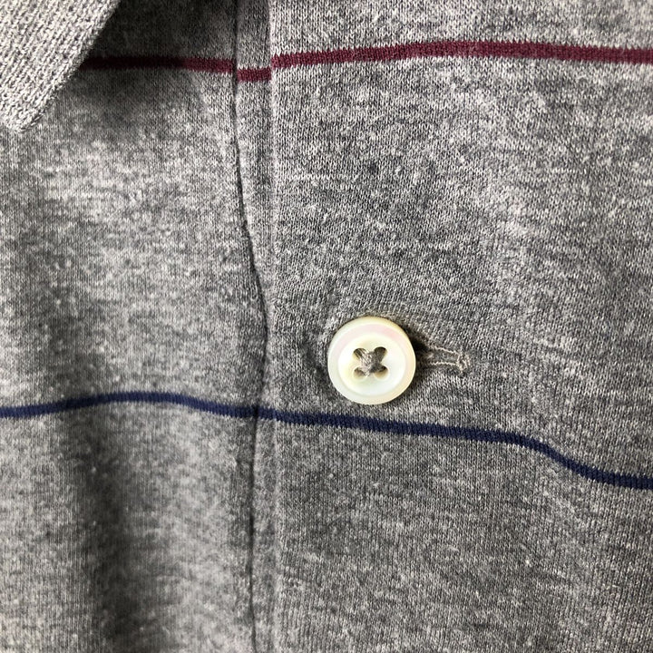 Ralph Lauren POLO by Ralph Lauren Long Sleeve Striped Polo Shirt Men's XL Pima Cotton gray type Vintage Second Hand