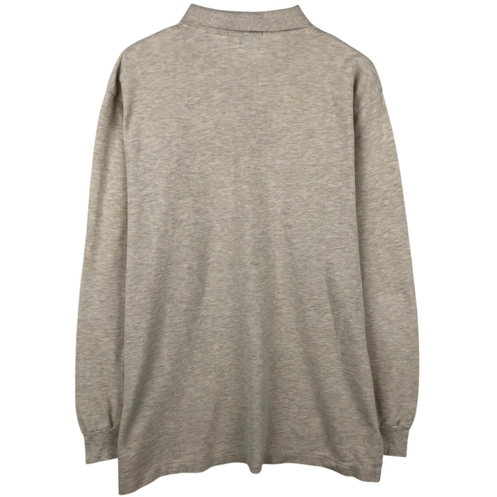 Ralph Lauren POLO by Ralph Lauren long sleeve polo shirt, men's XL size cotton gray type Vintage Second Hand