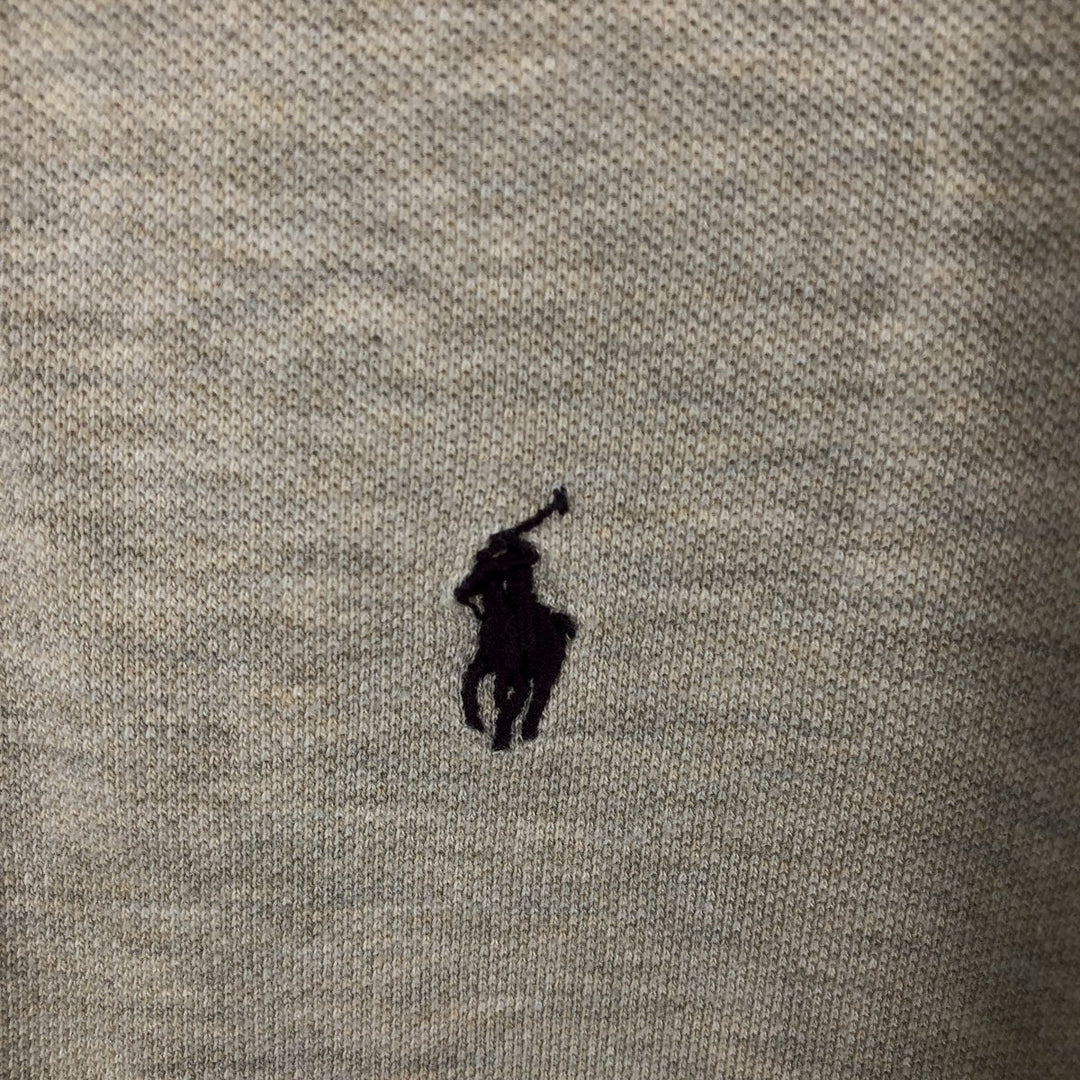 Ralph Lauren POLO by Ralph Lauren long sleeve polo shirt, men's XL size cotton gray type Vintage Second Hand