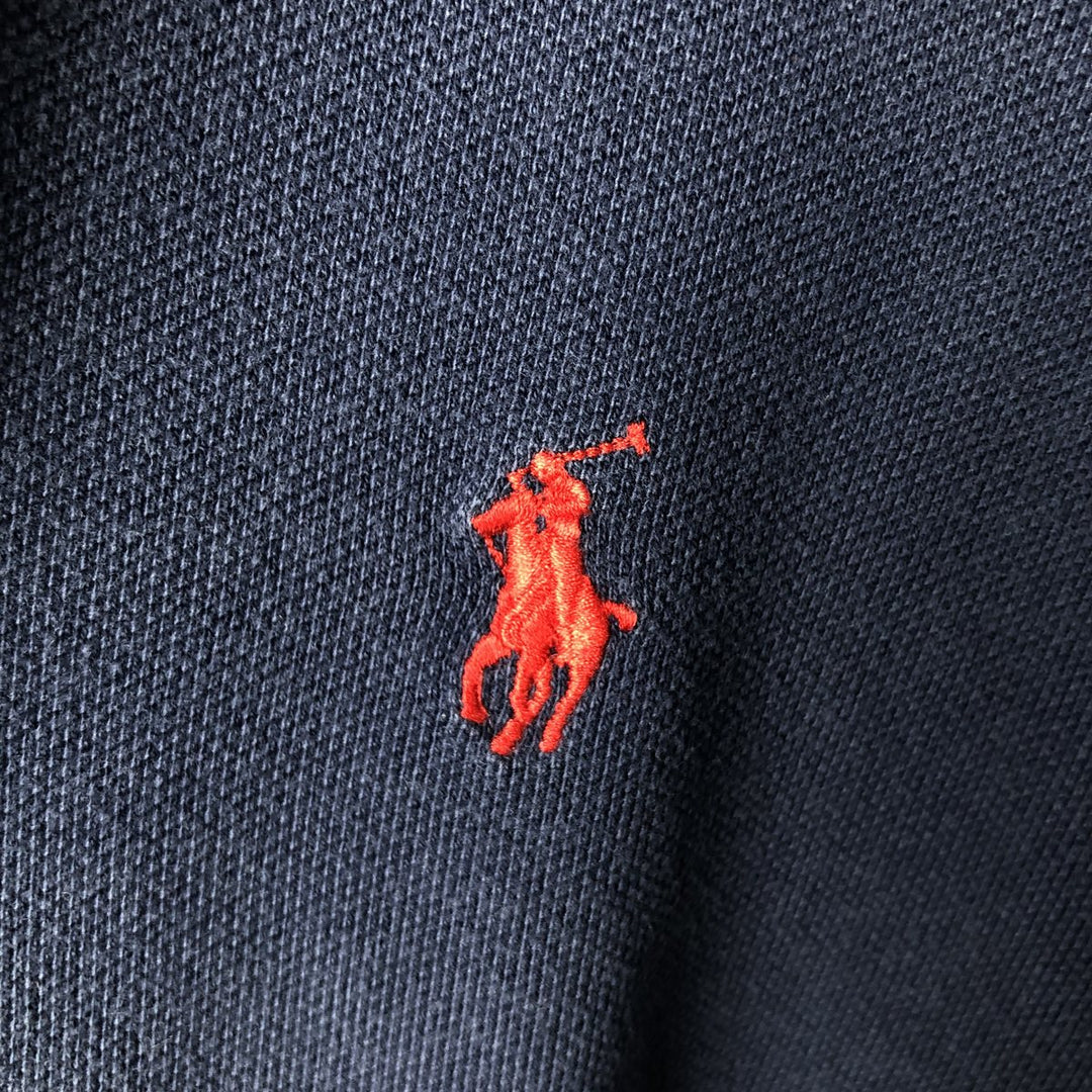 Ralph Lauren POLO by Ralph Lauren long sleeve polo shirt, men's size S cotton navy blue type Vintage Second Hand