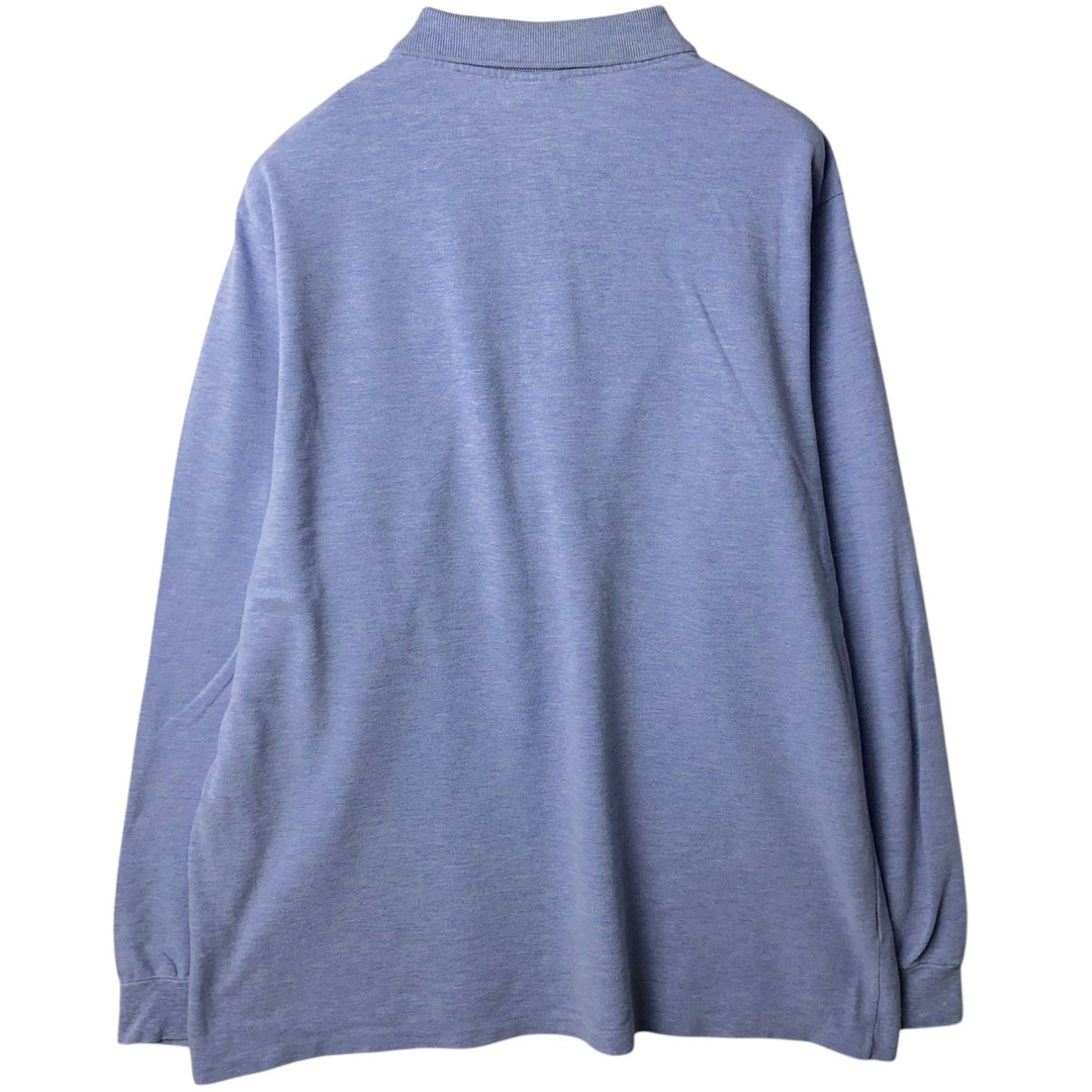 Lacoste LACOSTE French design long-sleeved polo shirt, made in France, size 7 (equivalent to men's L). cotton Blue type light blue Vintage Second Hand