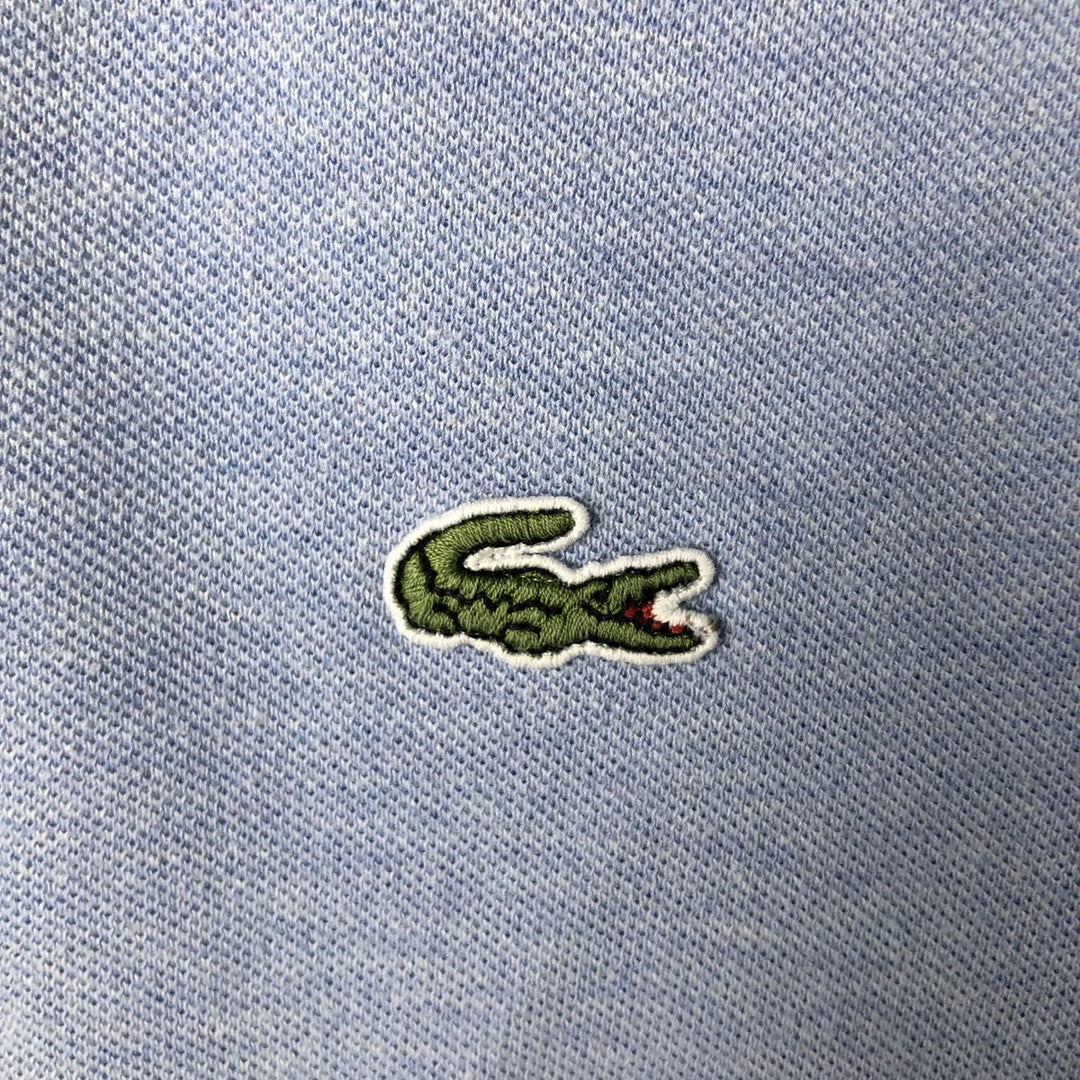 Lacoste LACOSTE French design long-sleeved polo shirt, made in France, size 7 (equivalent to men's L). cotton Blue type light blue Vintage Second Hand