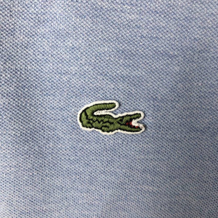 Lacoste LACOSTE French design long-sleeved polo shirt, made in France, size 7 (equivalent to men's L). cotton Blue type light blue Vintage Second Hand