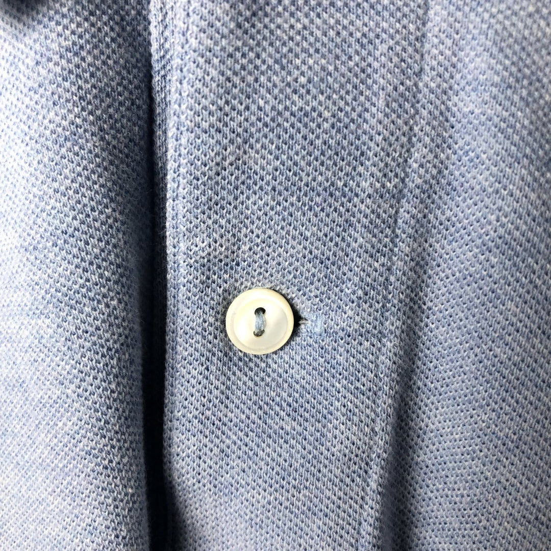 Lacoste LACOSTE French design long-sleeved polo shirt, made in France, size 7 (equivalent to men's L). cotton Blue type light blue Vintage Second Hand