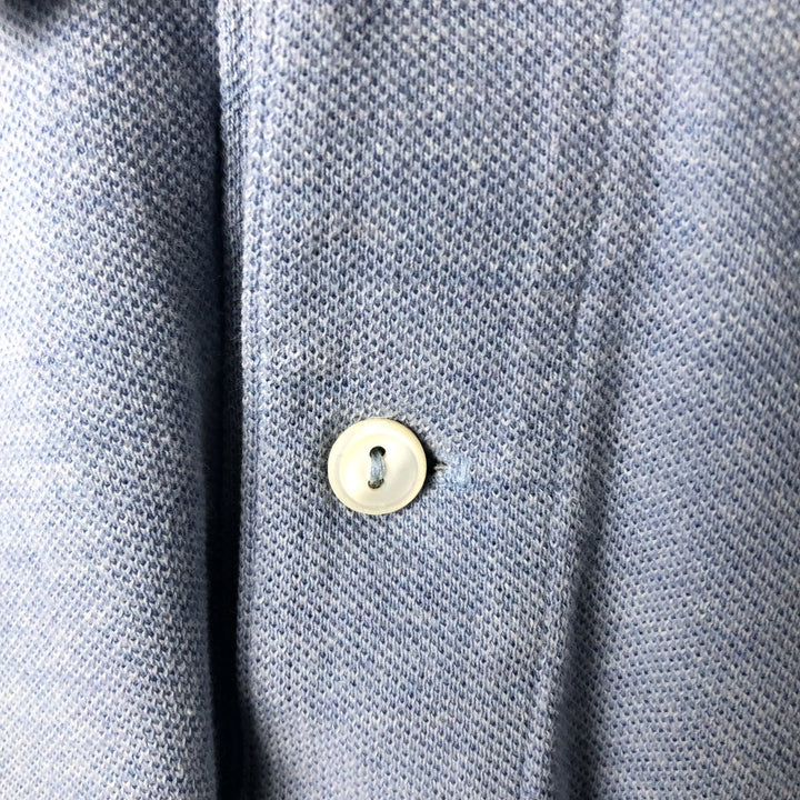 Lacoste LACOSTE French design long-sleeved polo shirt, made in France, size 7 (equivalent to men's L). cotton Blue type light blue Vintage Second Hand