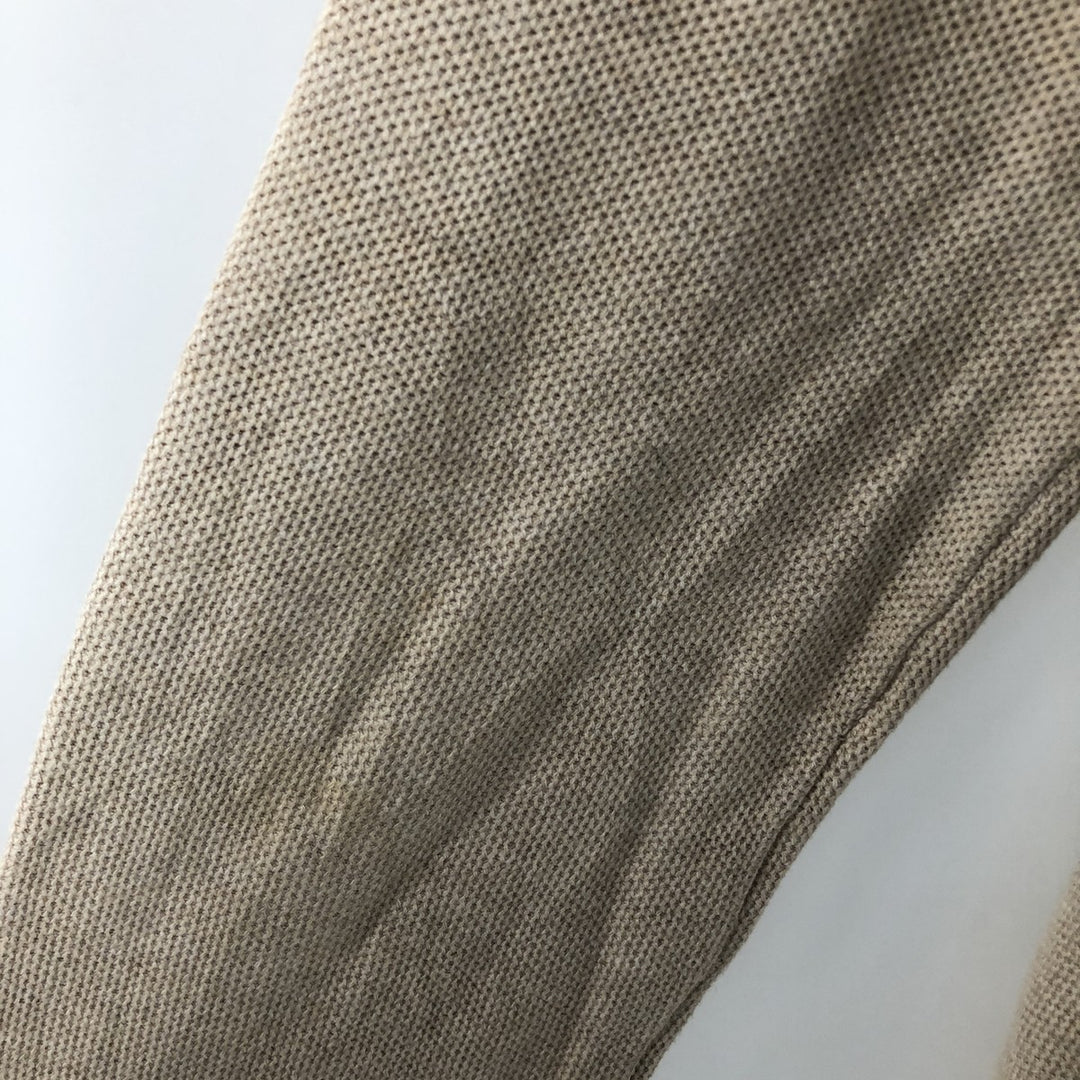 Ralph Lauren POLO RALPH LAUREN Cotton knit half zip sweater Men's XL size Pima Cotton Beige type Vintage Second Hand