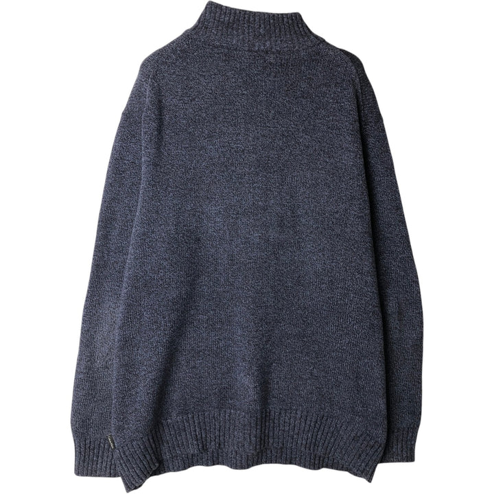 Calvin Klein Cotton Knit Half Zip Sweater Men's XL cotton navy blue type Vintage Second Hand