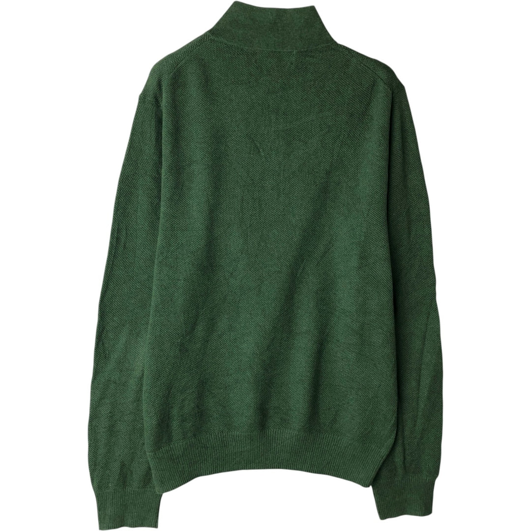 Brooks Brothers 1818 Cashmere Blend Wool Knit Half-Zip Sweater, Men's Size M (approx.) cotton green type Vintage Second Hand