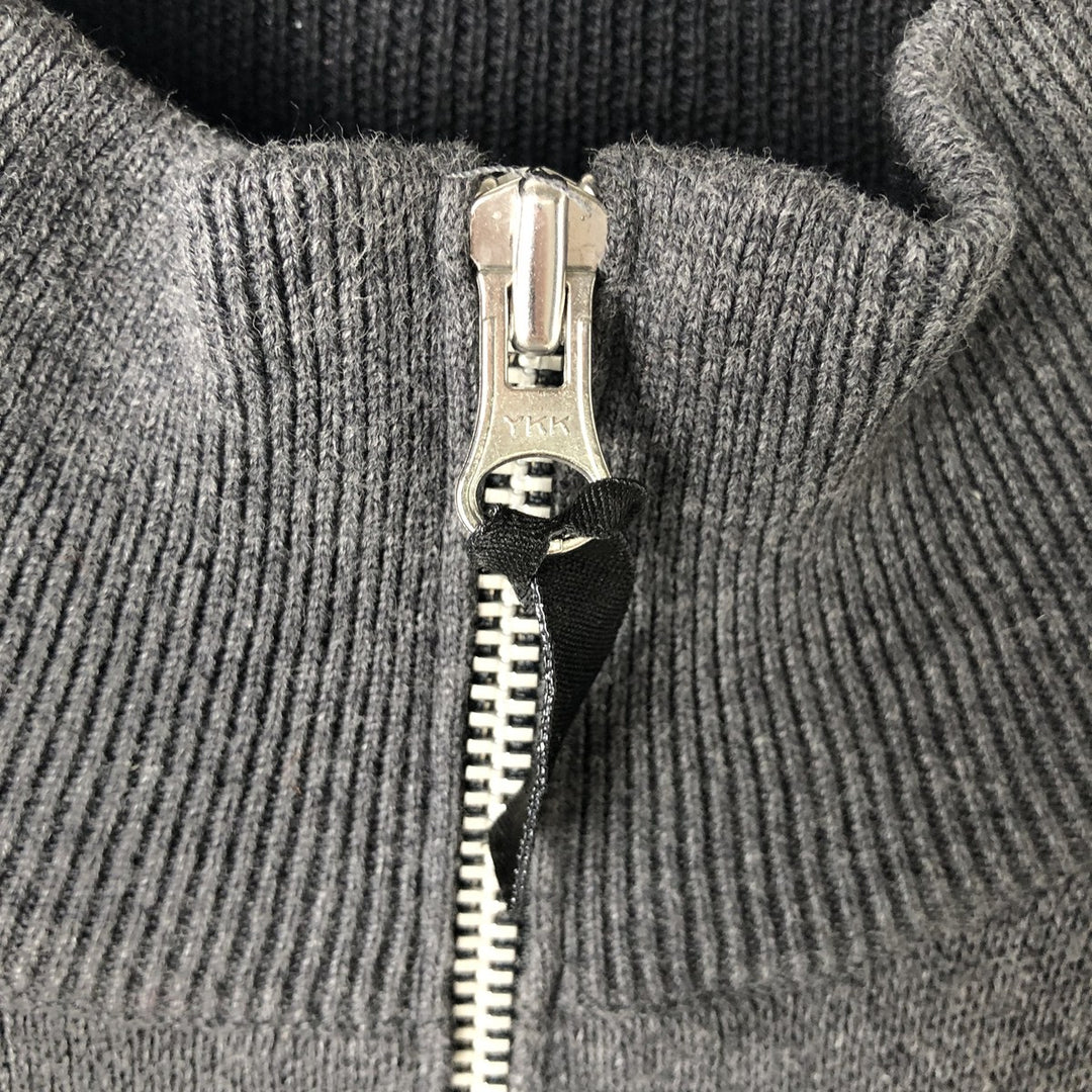 Calvin Klein cotton knit half-zip sweater, men's size L (approx.) cotton Charcoal Vintage Second Hand