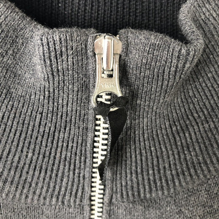 Calvin Klein cotton knit half-zip sweater, men's size L (approx.) cotton Charcoal Vintage Second Hand
