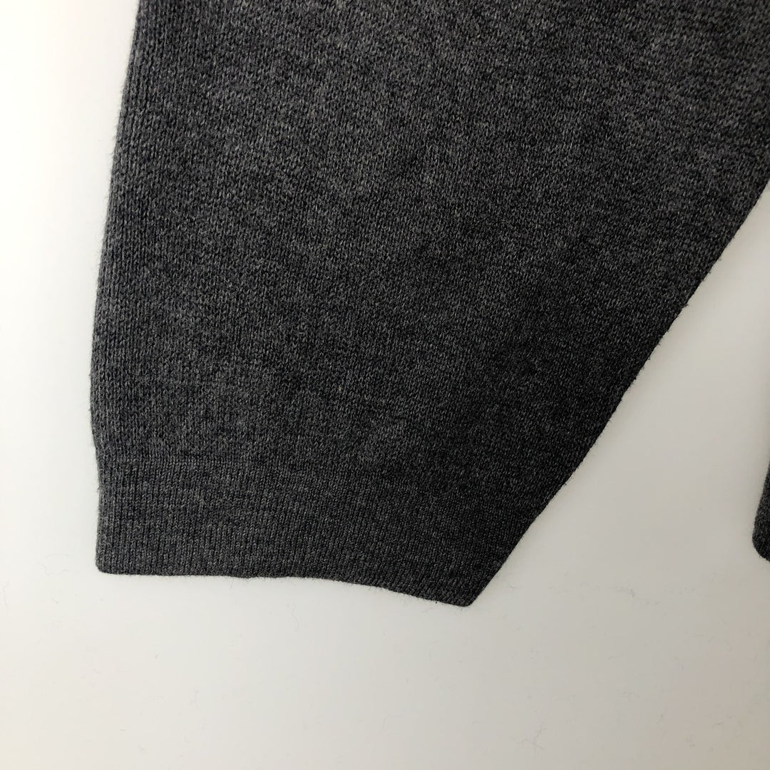 Calvin Klein cotton knit half-zip sweater, men's size L (approx.) cotton Charcoal Vintage Second Hand