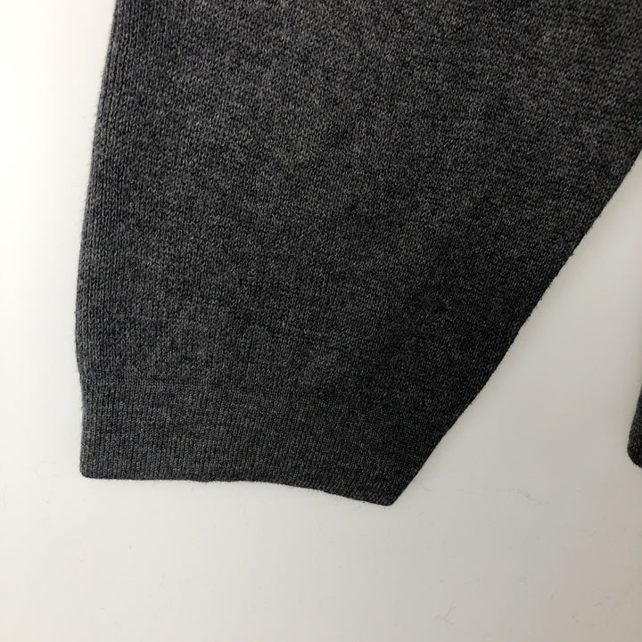 Calvin Klein cotton knit half-zip sweater, men's size L (approx.) cotton Charcoal Vintage Second Hand
