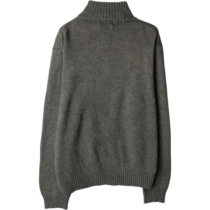 Ralph Lauren POLO RALPH LAUREN Cotton knit half zip sweater Men's M size cotton Charcoal Vintage Second Hand