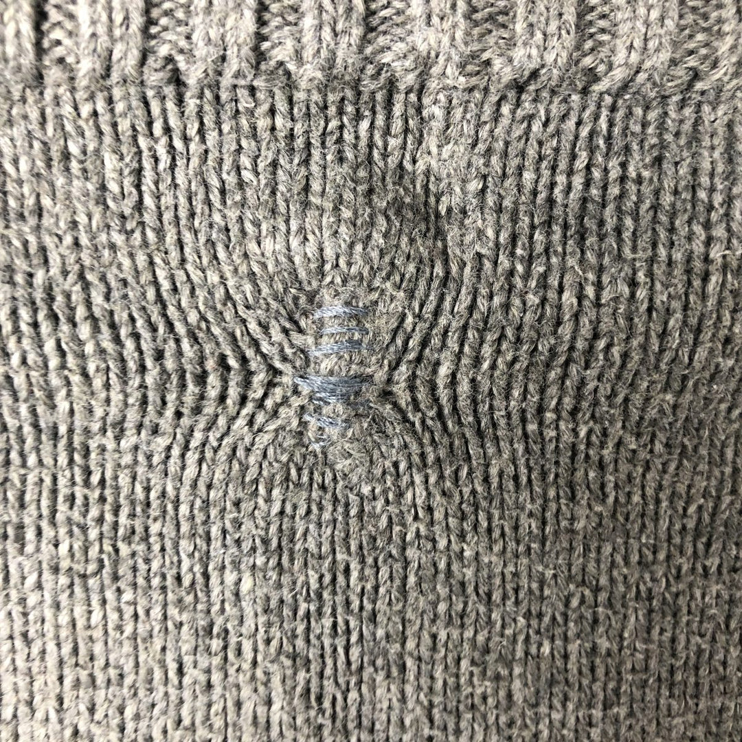 Ralph Lauren POLO RALPH LAUREN Cotton knit half zip sweater Men's M size cotton Charcoal Vintage Second Hand