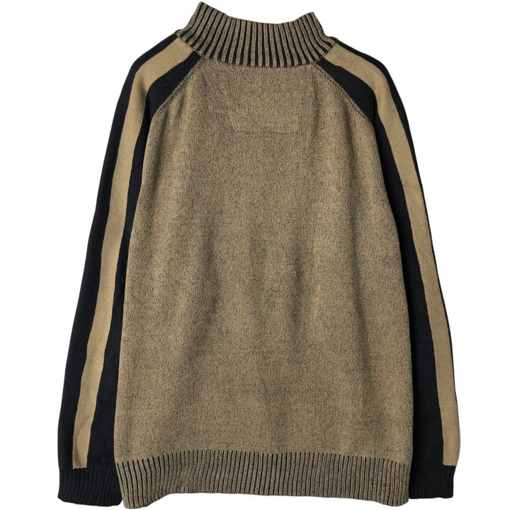 Harley-Davidson Cotton Knit Half Zip Sweater, Men's Size L cotton Beige type Vintage Second Hand