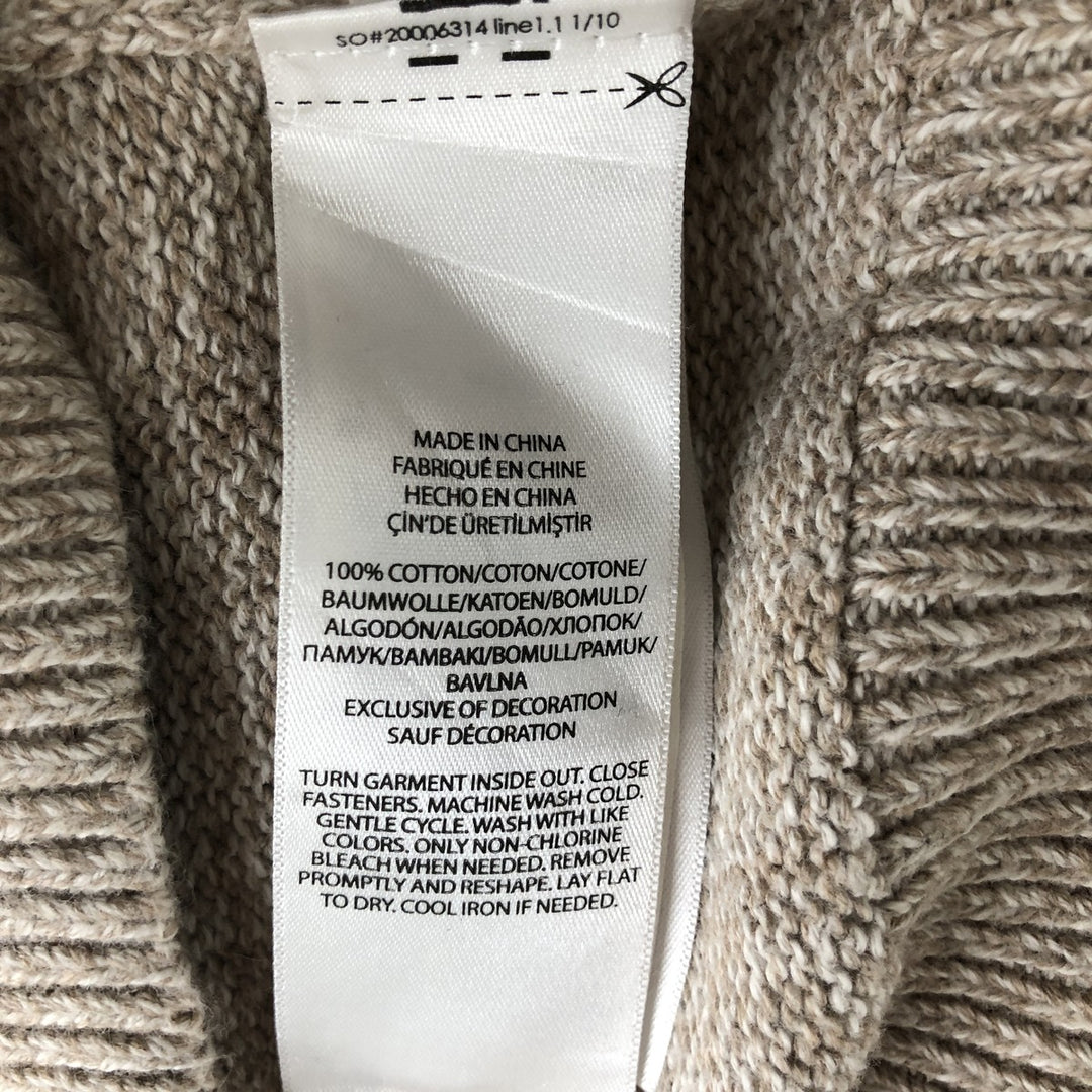 Ralph Lauren POLO RALPH LAUREN Cotton knit half zip sweater Men's size L cotton Beige type Vintage Second Hand